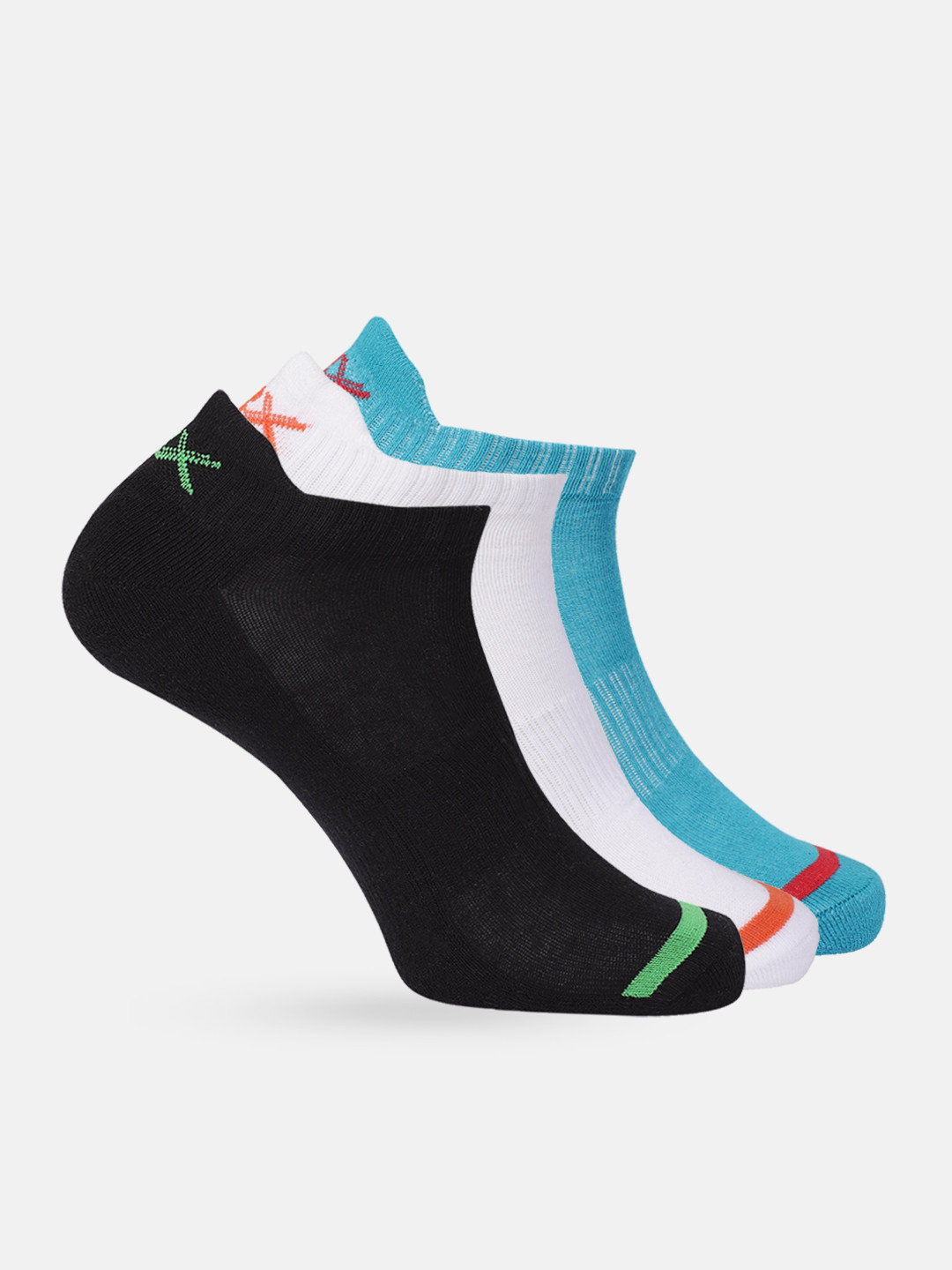 

HRX by Hrithik Roshan Men Pack of 3 Ankle Length Socks, Black