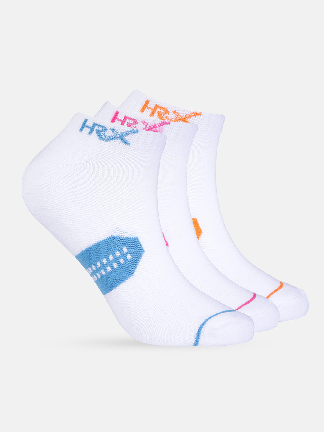 

HRX by Hrithik Roshan Men Set of 3 Ankle Length Socks, White