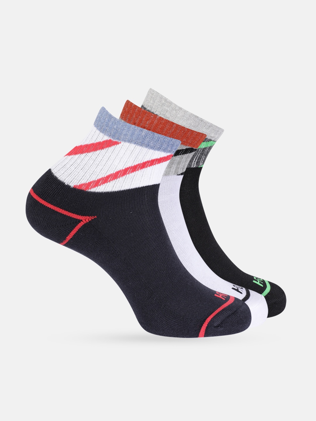 

HRX by Hrithik Roshan Men Pack of 3 Ankle Length Socks, White