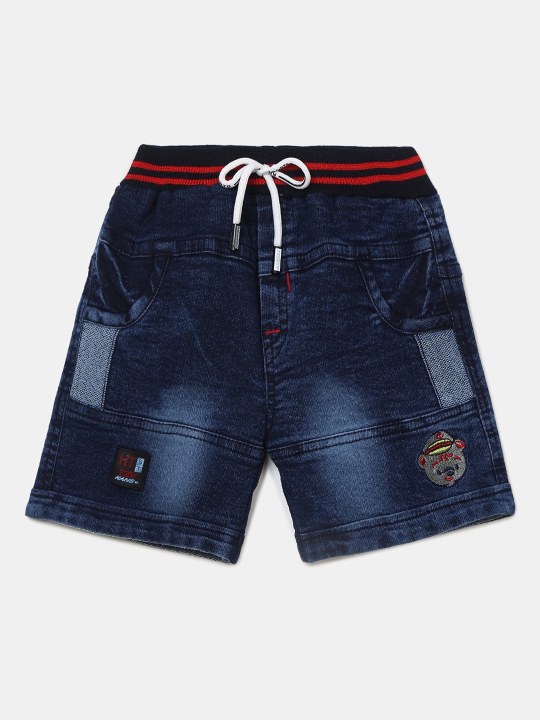 

V-Mart Infant Kids Washed Denim Shorts, Blue