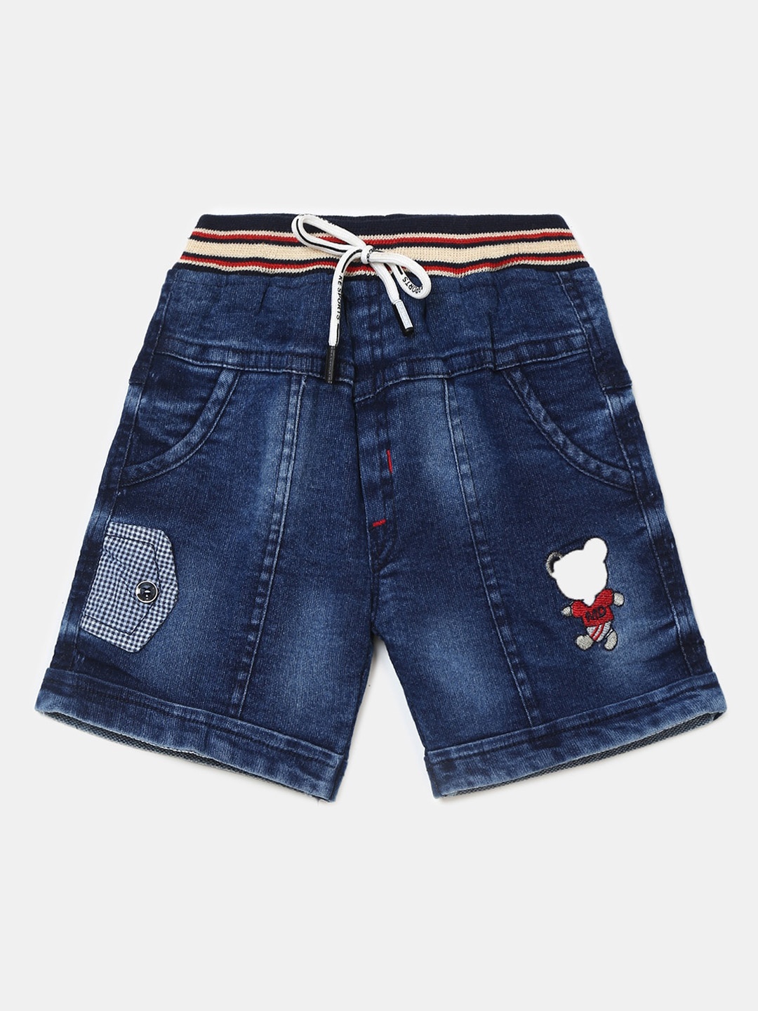 

V-Mart Infant Kids Washed Denim Shorts Technology, Blue