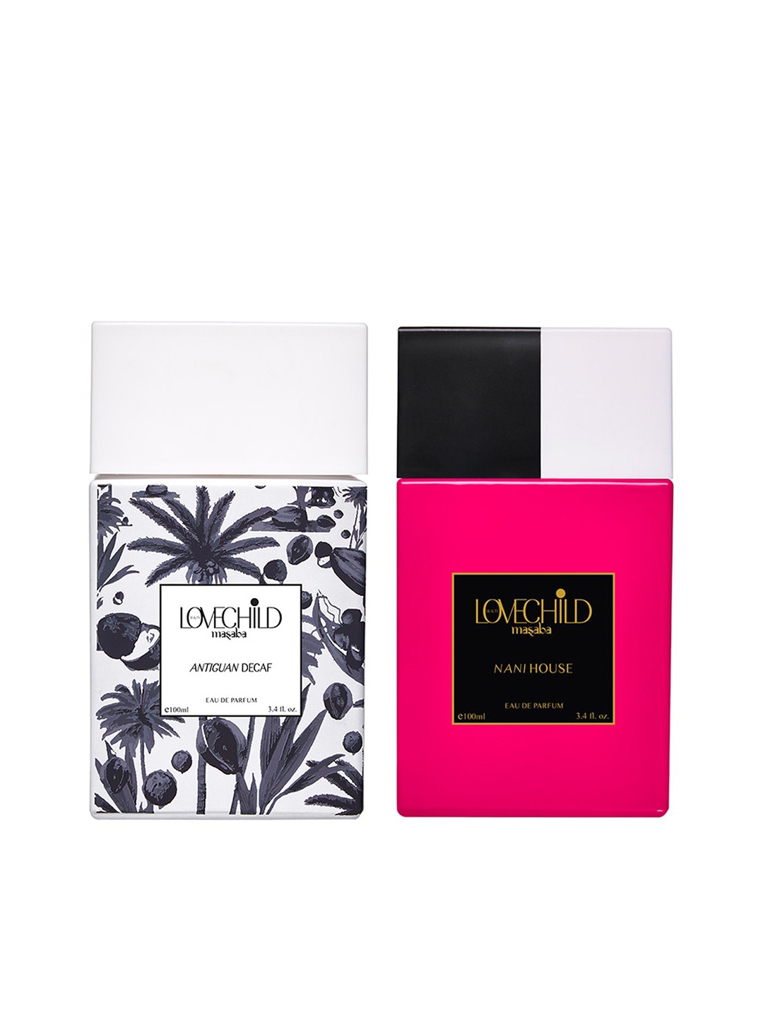 

Lovechild Masaba Women Set Of 2 Eau De Parfum - Nani House & Antiguan Decaf - 100ml Each, Pink