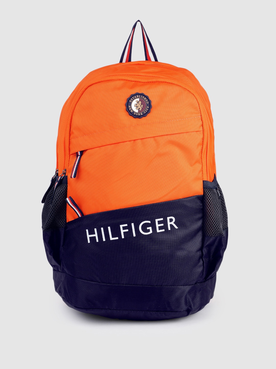 

Tommy Hilfiger Unisex Colourblocked Laptop Backpack, Orange