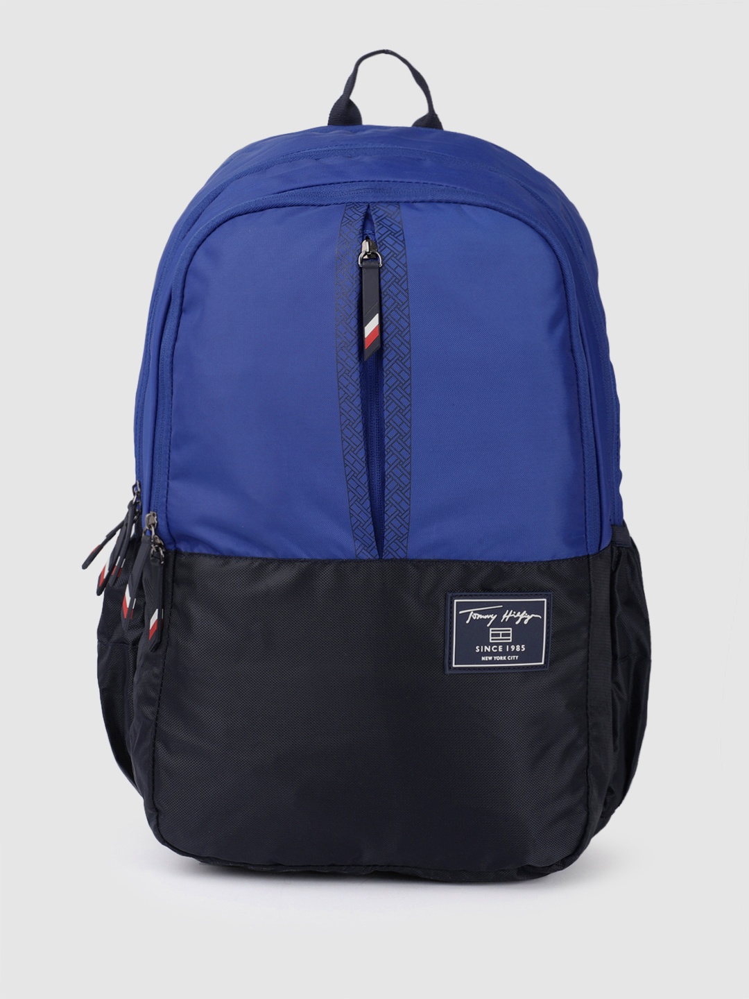 

Tommy Hilfiger Unisex Colourblocked Backpack with Rain Cover, Blue