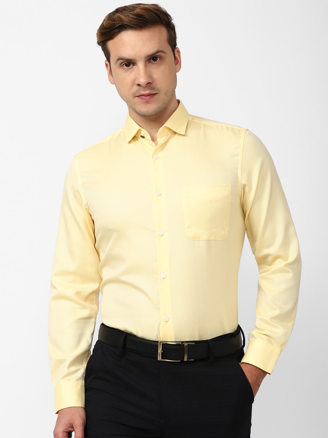 

Peter England Elite Pure Cotton Formal Shirt, Yellow