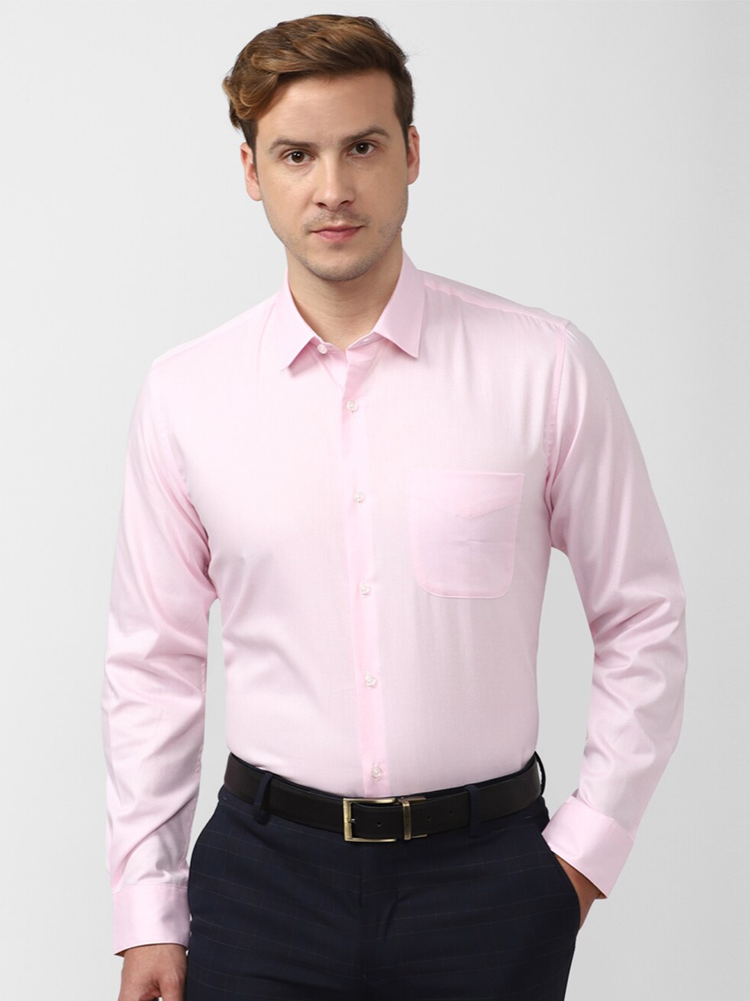 

Peter England Pure Cotton Formal Shirt, Pink