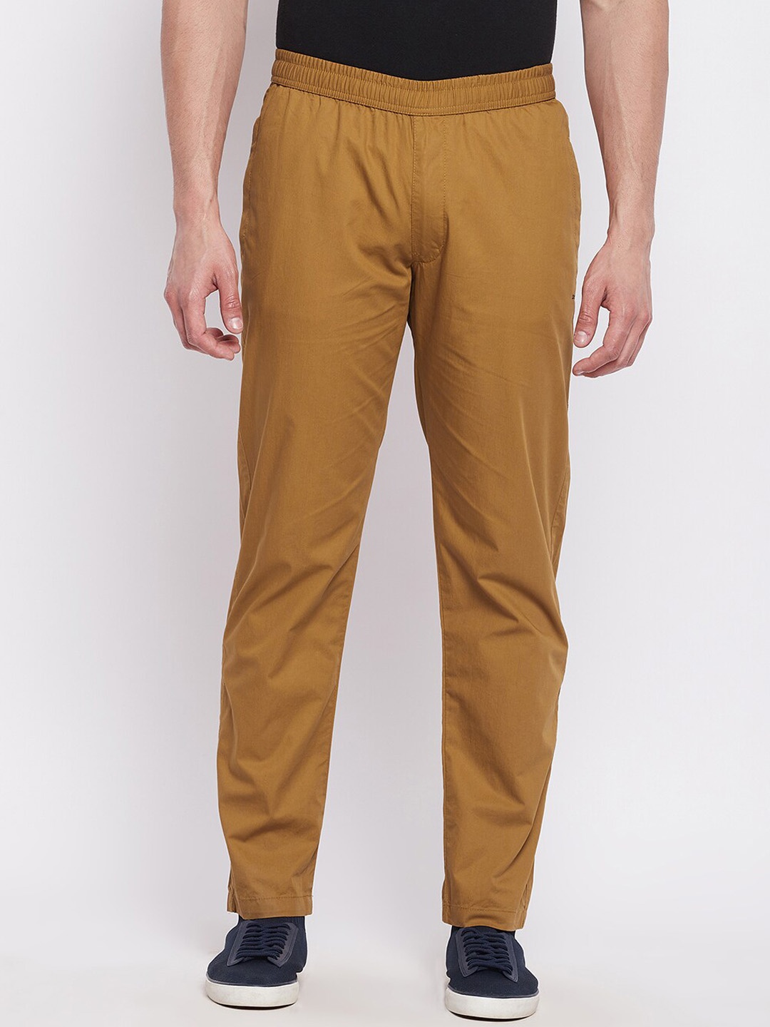 

Okane Plus Size Men Cotton Track Pants, Khaki