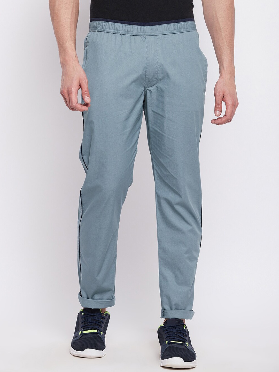 

Okane Men Cotton Track Pants, Blue
