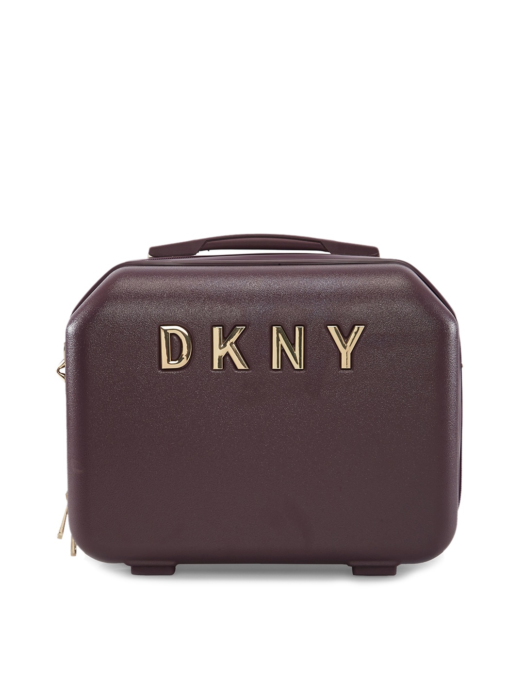 

DKNY Allore Brand Logo Hard Sided Makeup Organiser, Burgundy