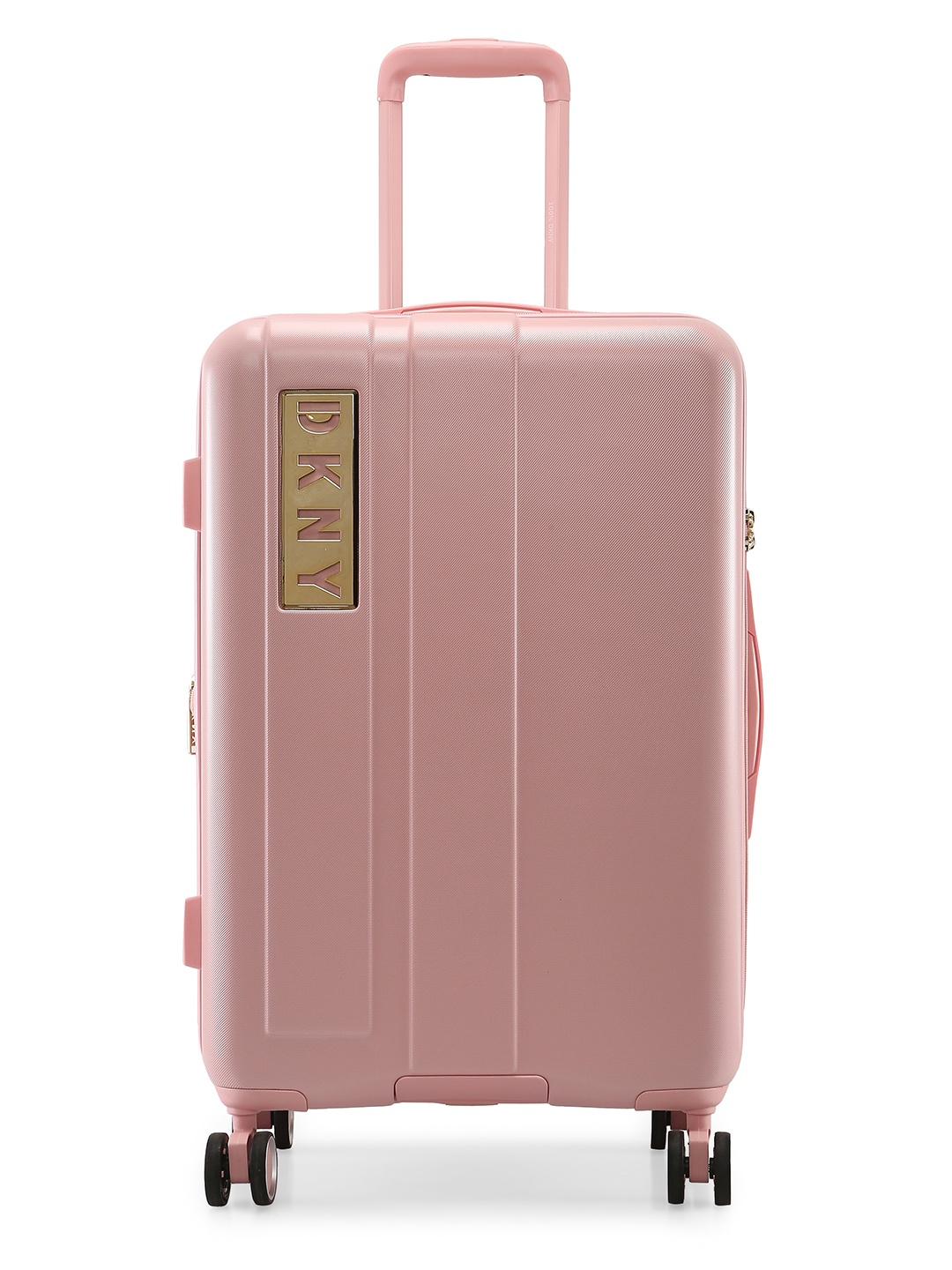 

DKNY CITY BLOCK Posy & Gold Hard-Sided Medium Trolley Suitcase, Pink