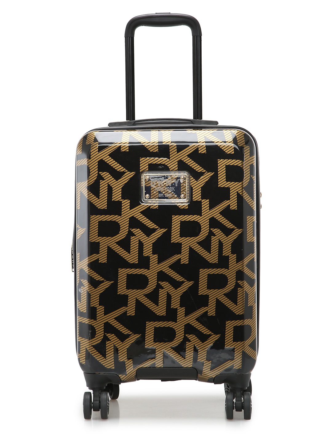 

DKNY DECO SIGNATURE Range Black and Gold 20" Cabin Hard Trolley Bag
