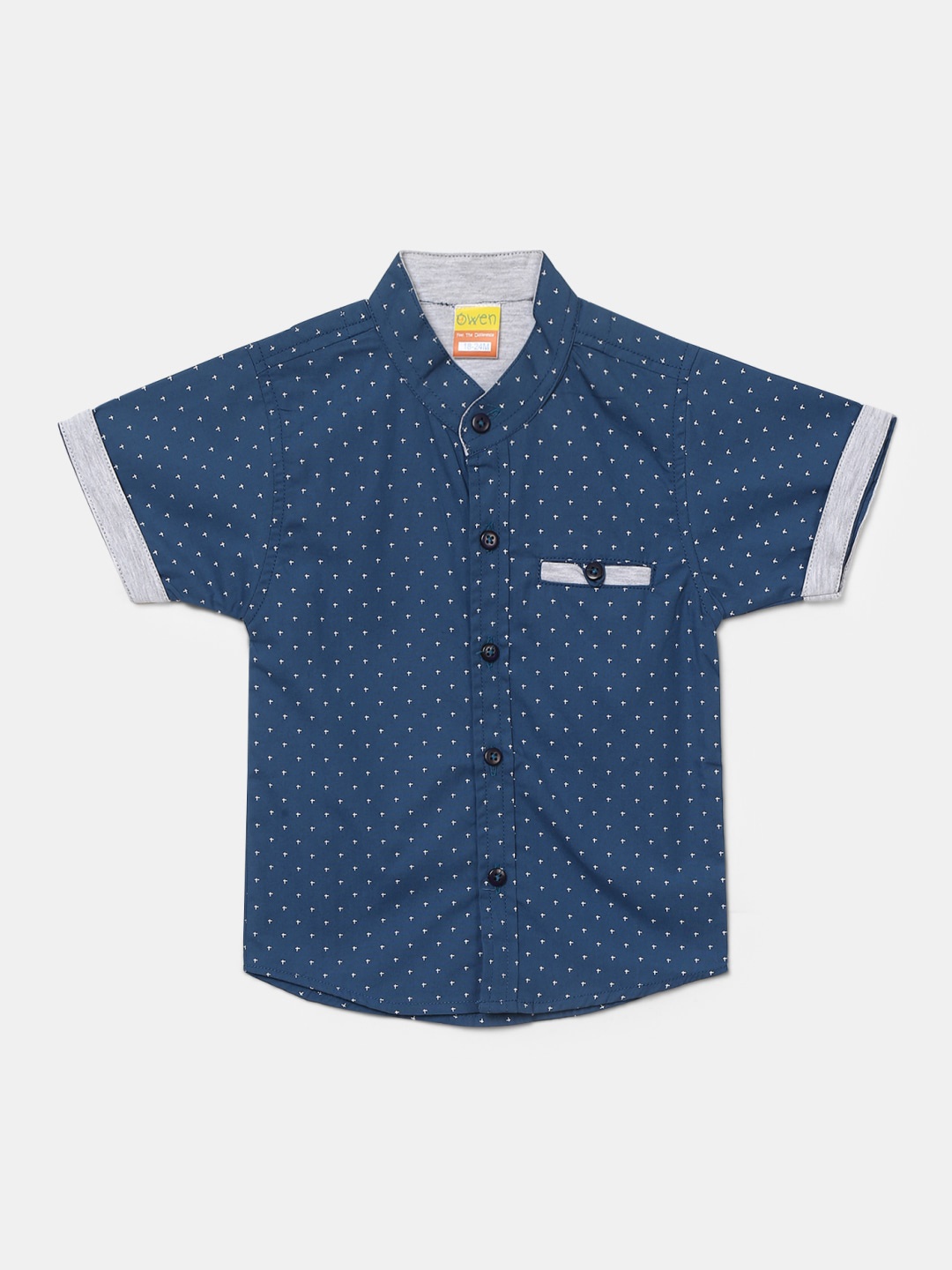 

V-Mart Infant Kids Classic Micro Ditsy Printed Cotton Casual Shirt, Blue