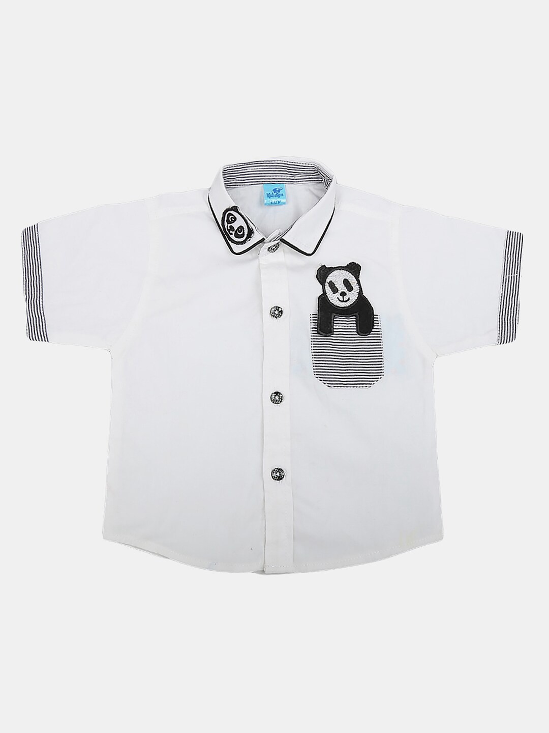 

V-Mart Infant Kids Classic Spread Collar Cotton Casual Shirt, White