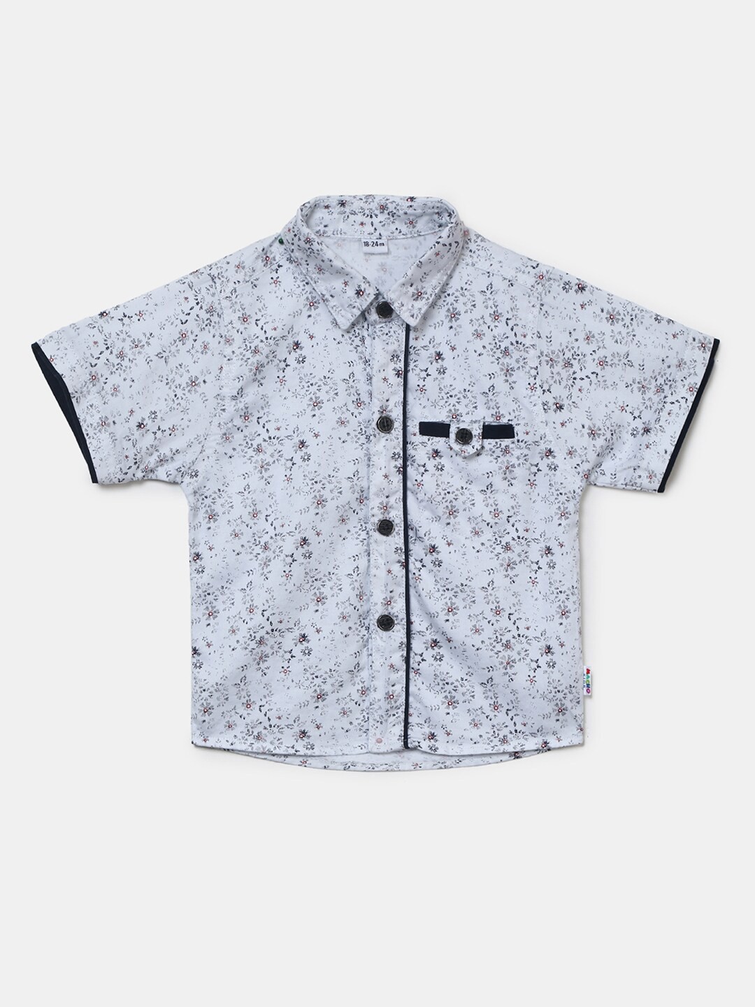 

V-Mart Infants Kids Classic Floral Opaque Printed Casual Shirt, White