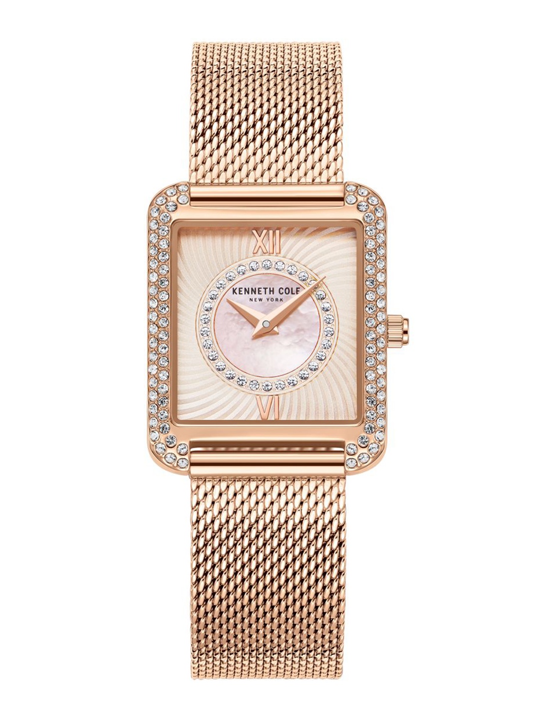 

Kenneth Cole Women Stainless Steel Bracelet Style Straps Analogue Watch KCWLG2238002LD, Rose gold