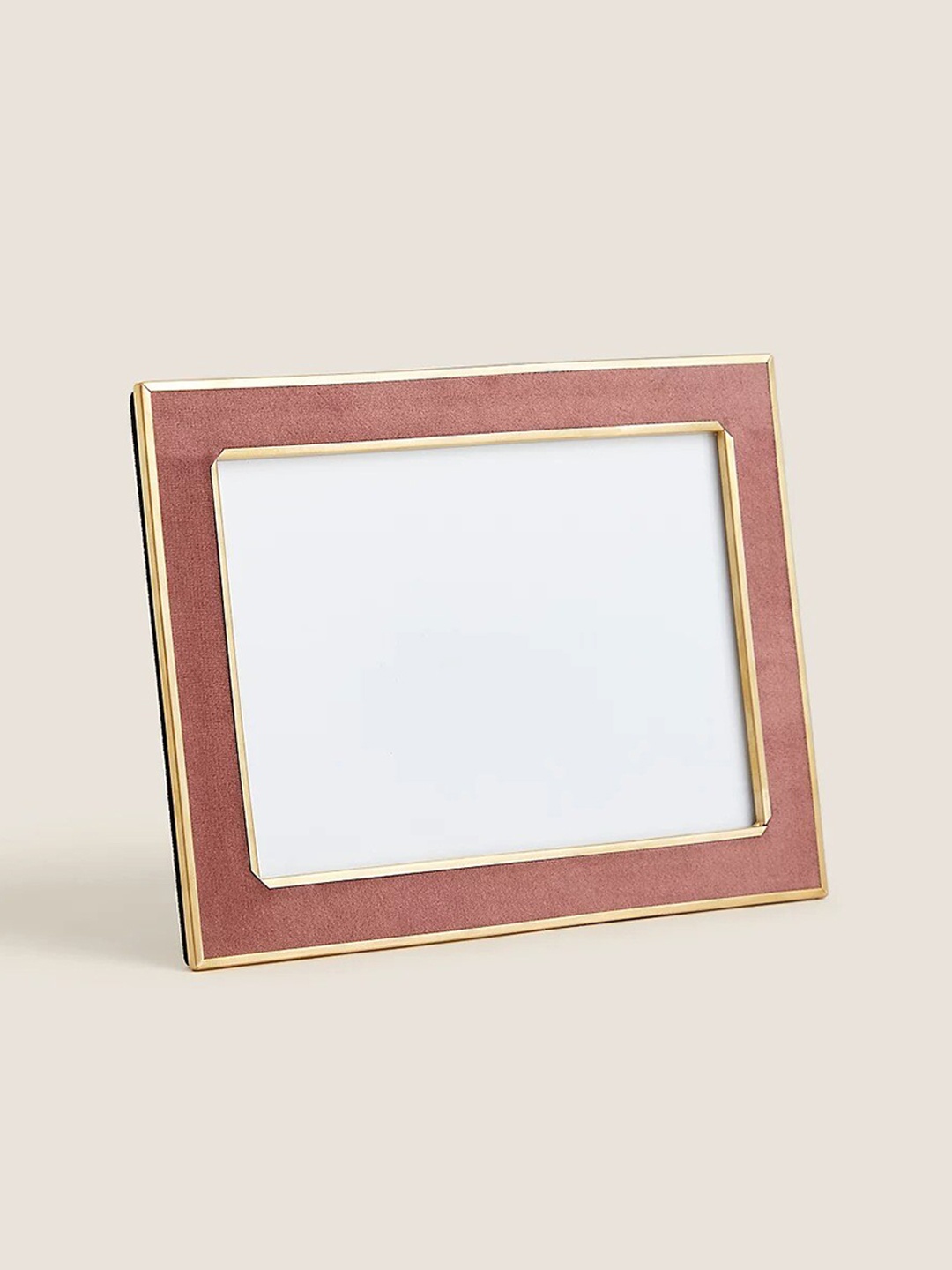

Marks & Spencer Pink & Gold Toned Textured Velvet Photo Frame