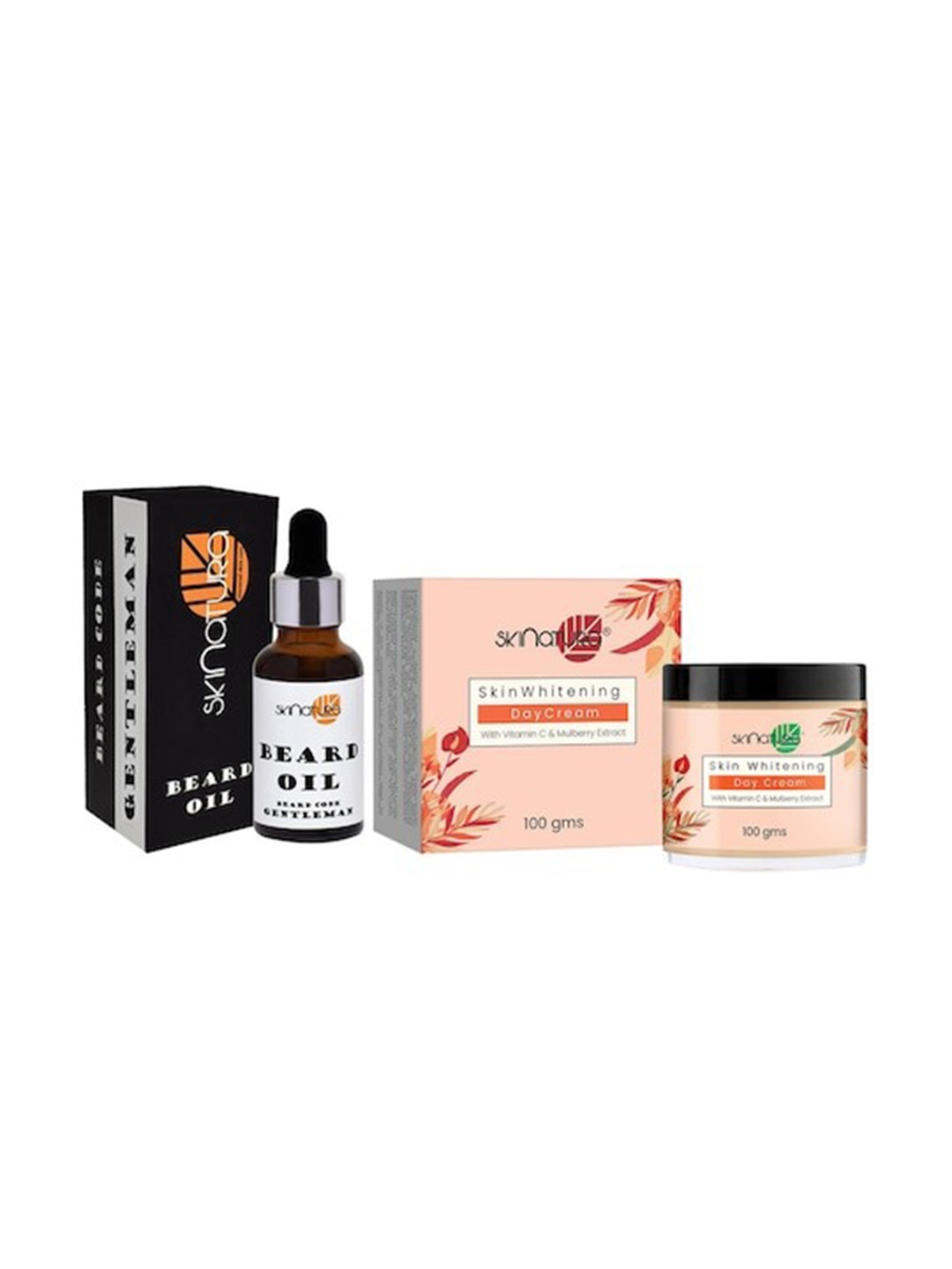 

Skinatura 2 Pcs Skin Day Cream & Gentleman Beard Mustache Growth Oil, Pink