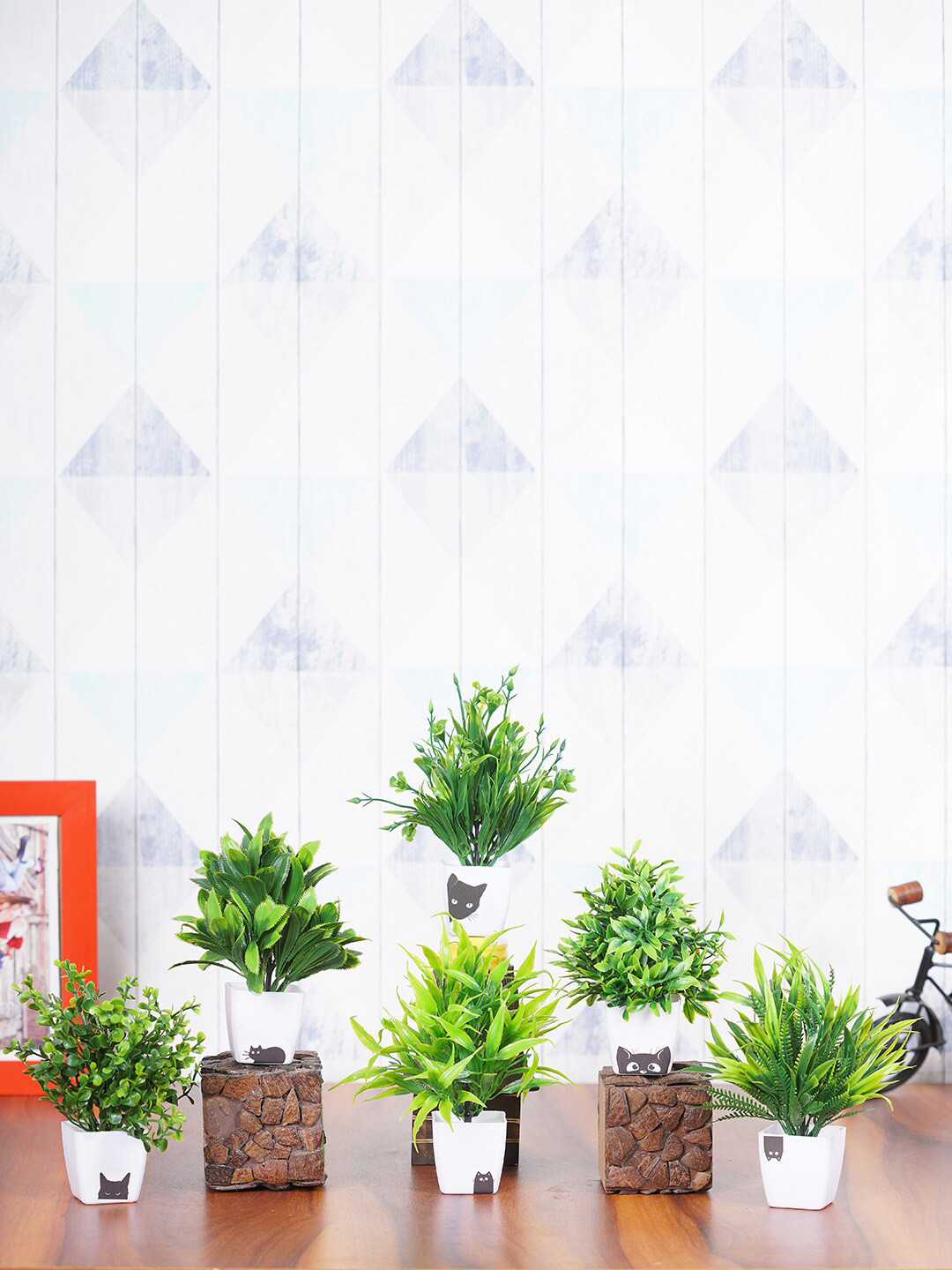 

Dekorly Green 6-Pcs Non-Hanging Decorative Artificial Plants With Pot