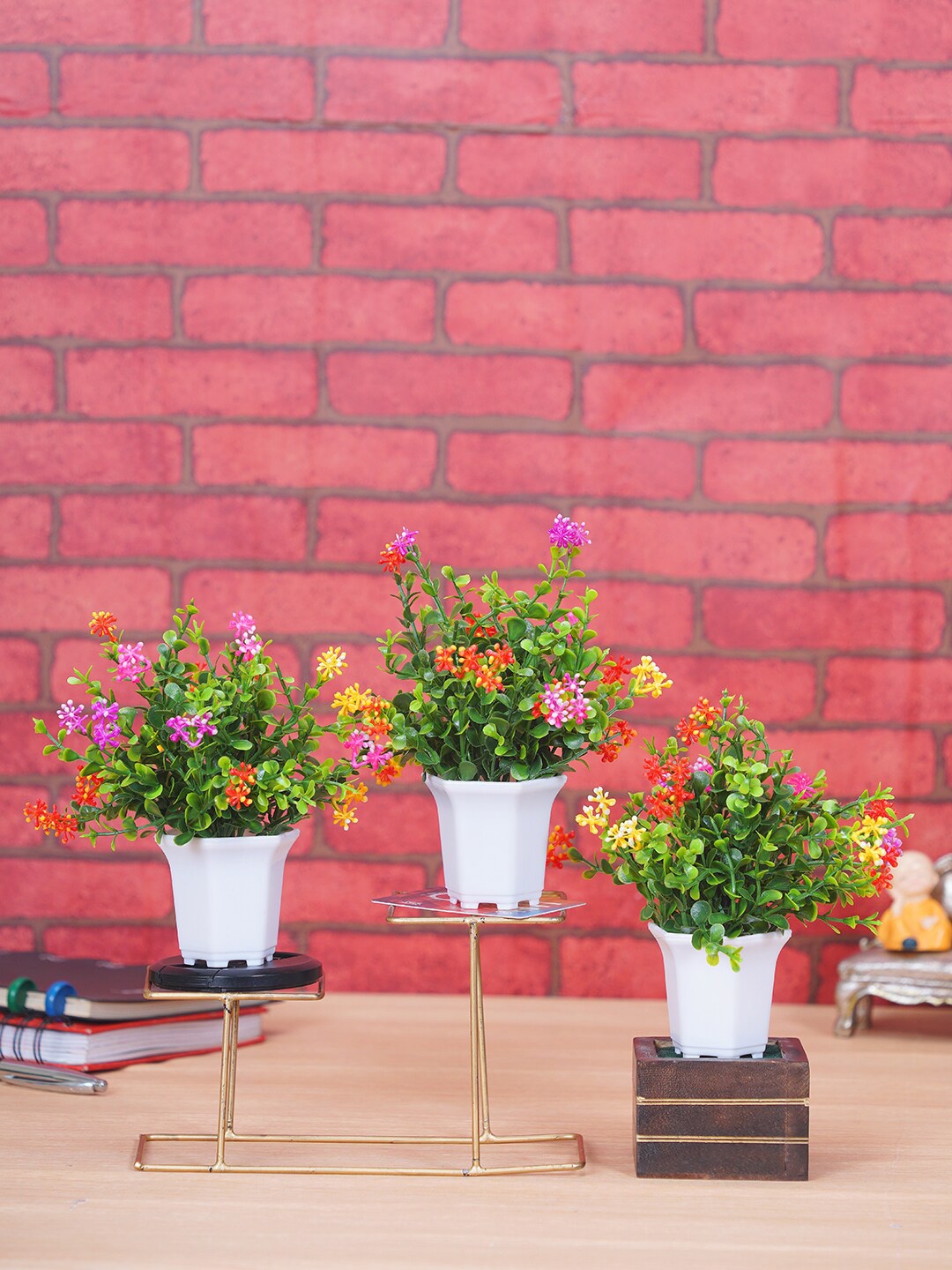 

Dekorly Green 3 Pieces Bonsai Artificial Plants With Pots
