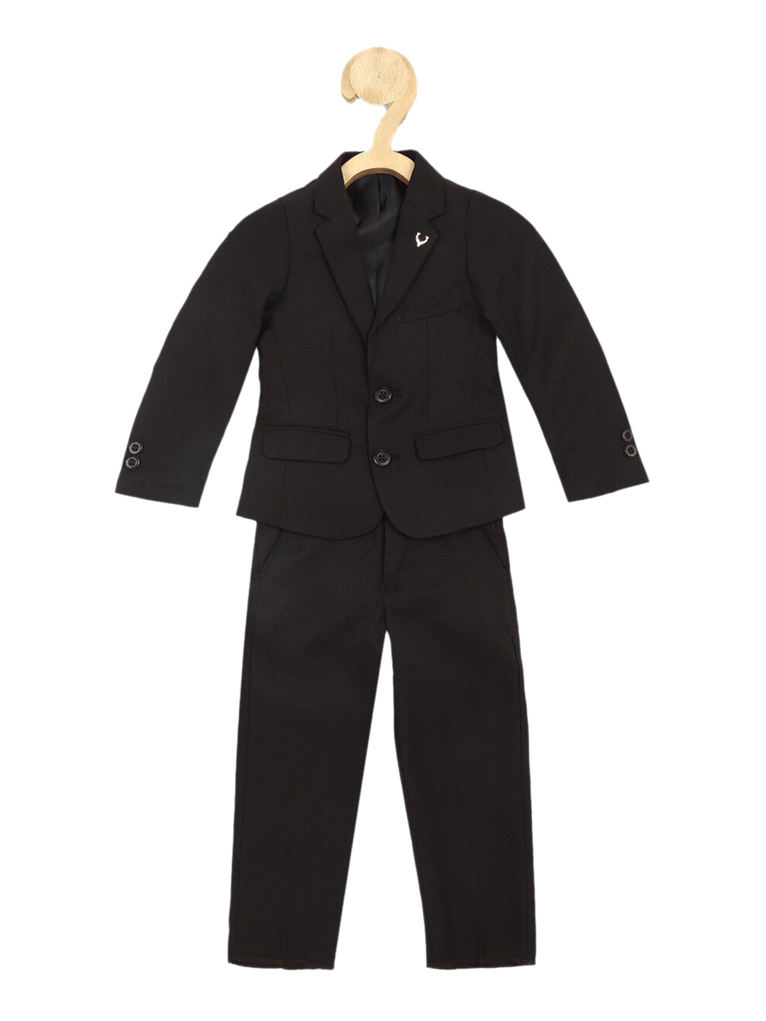 

Allen Solly Junior Boys 2 Piece Pure Cotton Single-Breasted Party Suit, Black