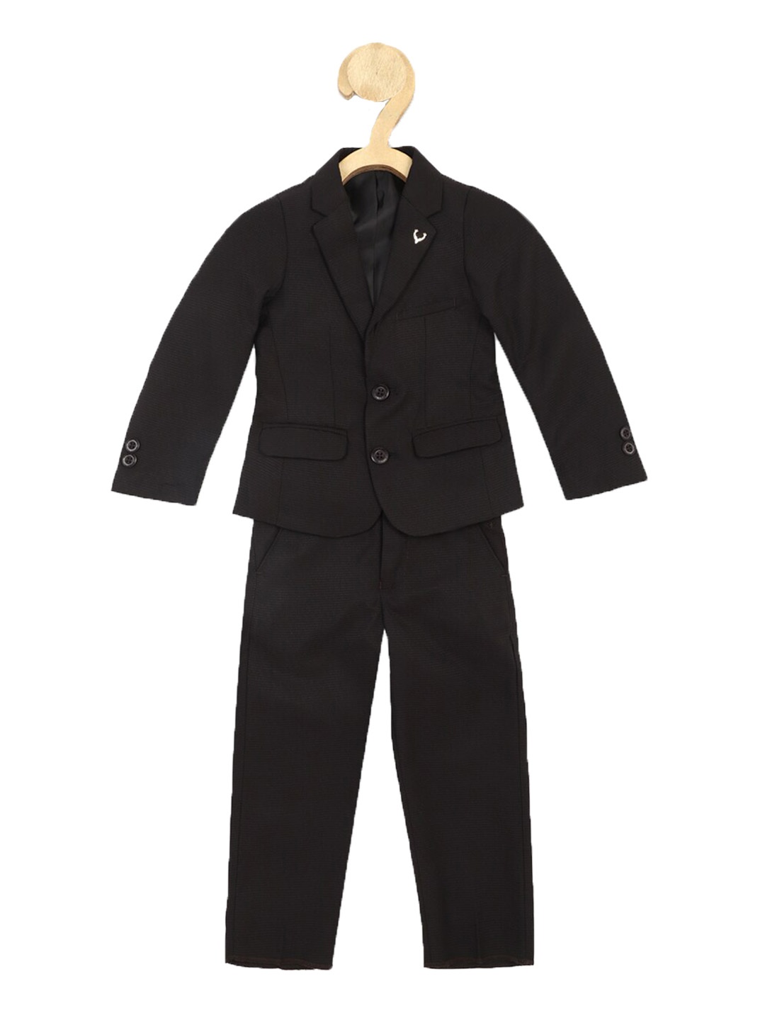 

Allen Solly Junior Boys 2-Piece Pure Cotton Single-Breasted Suit, Black