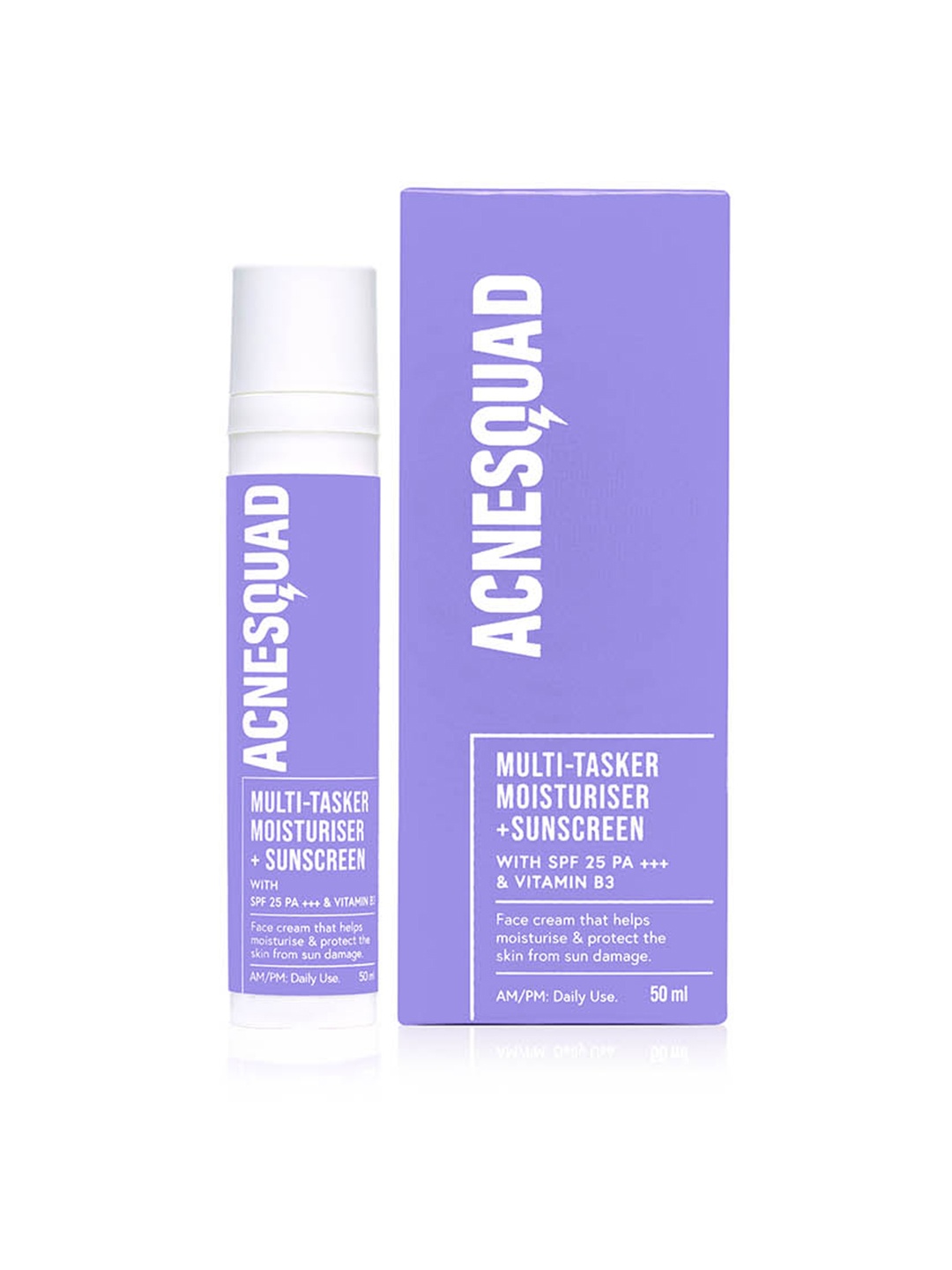 

Acne Squad Multi-Tasker Moisturiser + SPF 25 PA+++ - 50 ml, Purple