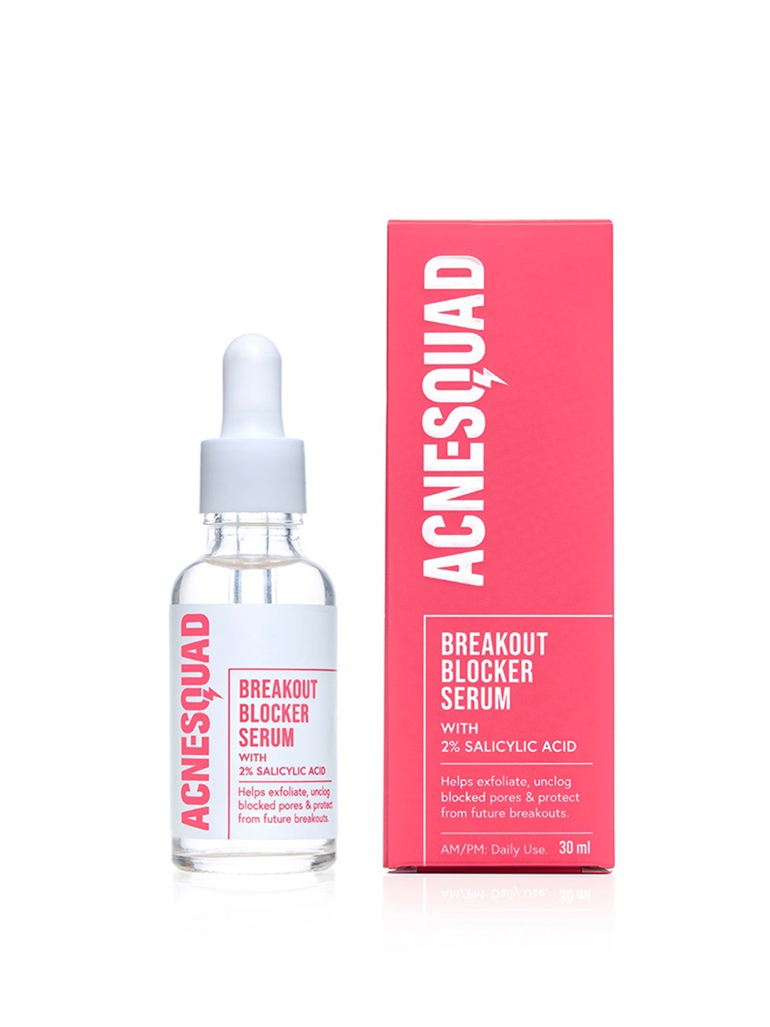 

Acne Squad Breakout Blocker Serum with 2% Salicylic Acid - 30 ml, Pink