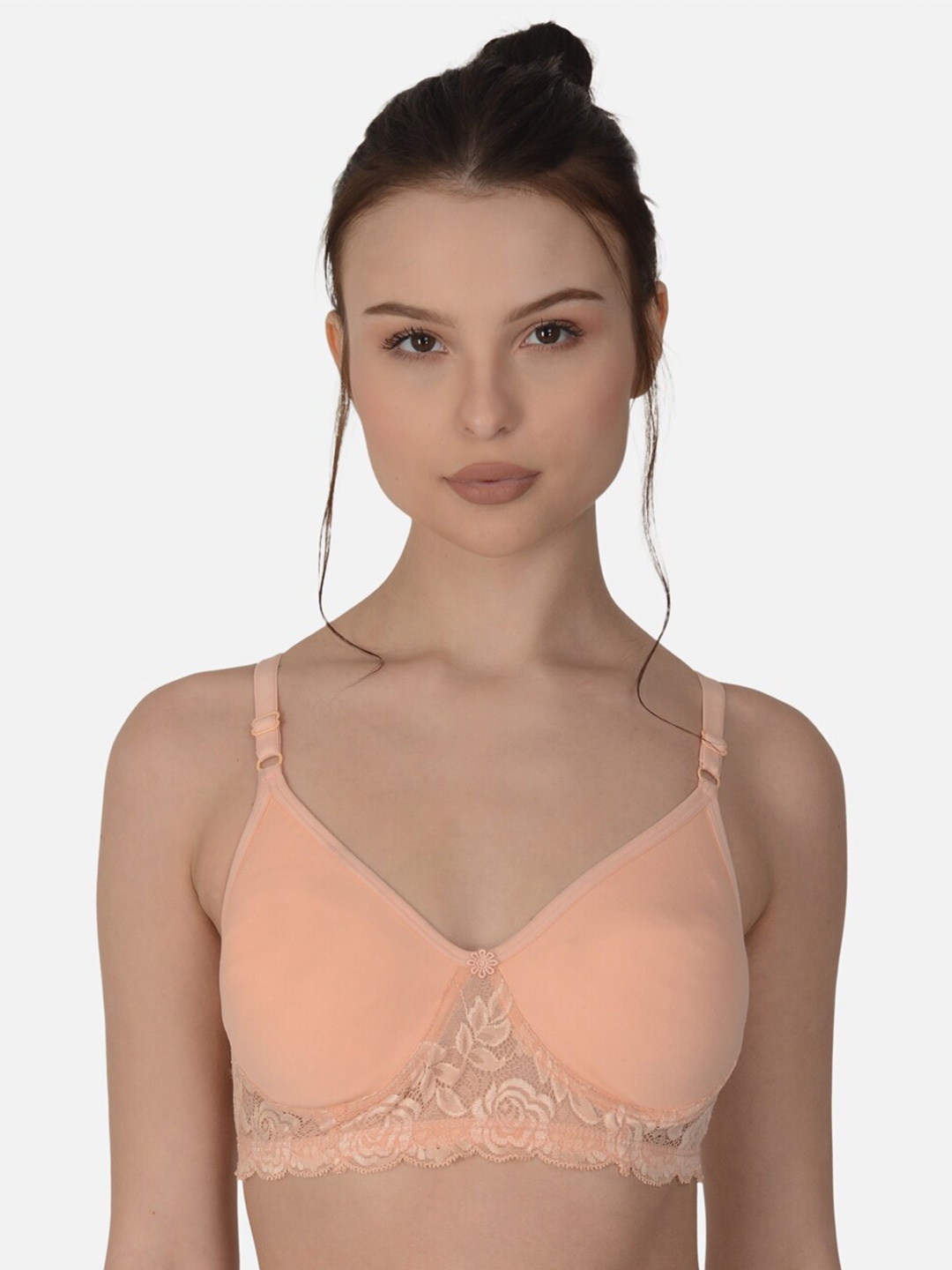 

mod & shy Non Padded All Day Comfort Seamless Non-Wired Bra, Peach