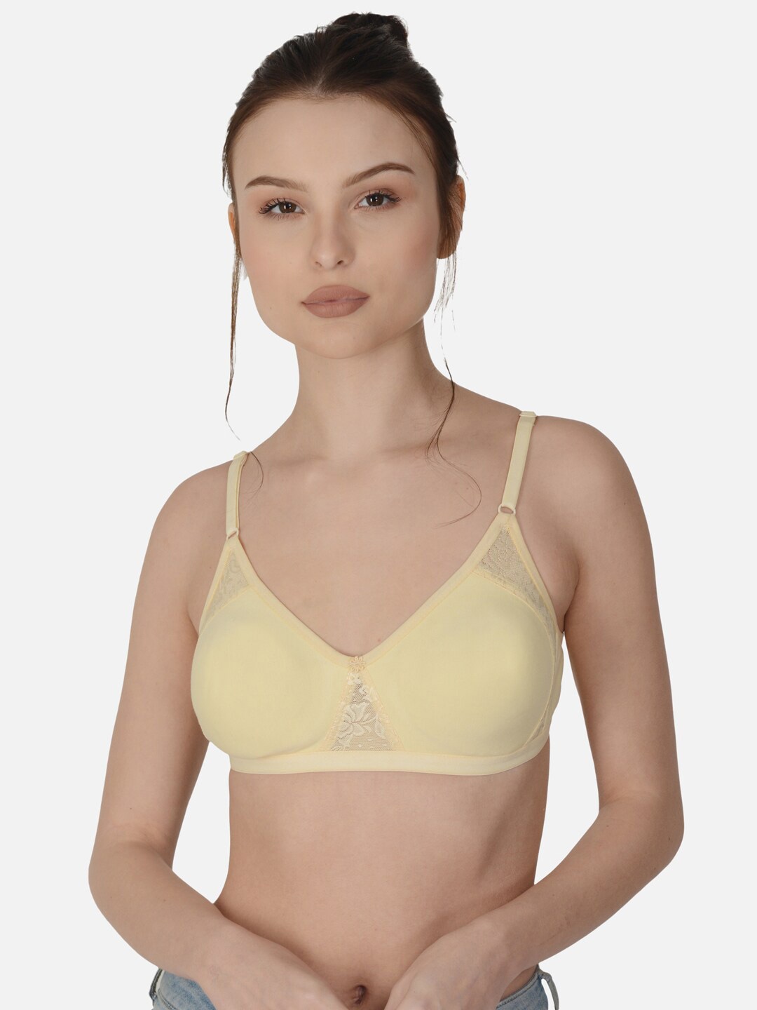 

mod & shy Non Padded Full Coverage Seamless T-Shirt Bra, Yellow