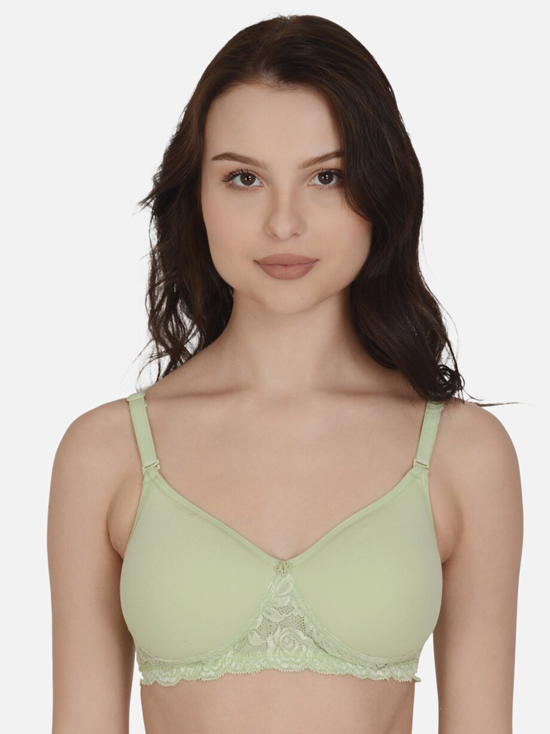 

mod & shy Full Coverage Lightly Padded Seamless T-Shirt Bra, Green