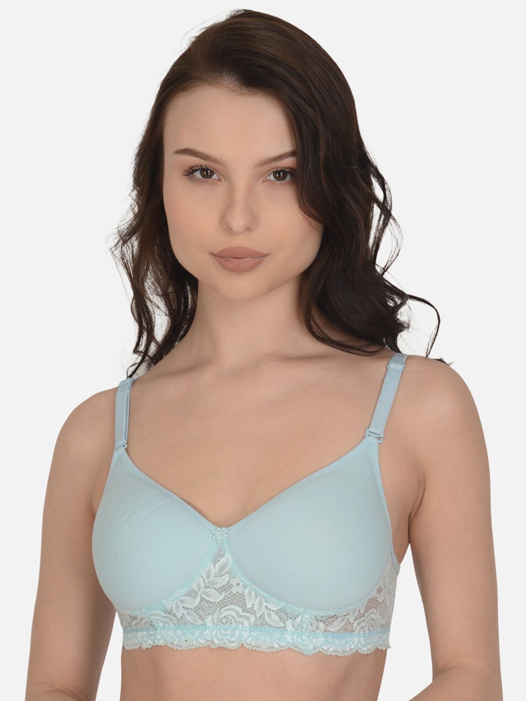 

mod & shy Full Coverage Lightly Padded Seamless T-Shirt Bra, Blue