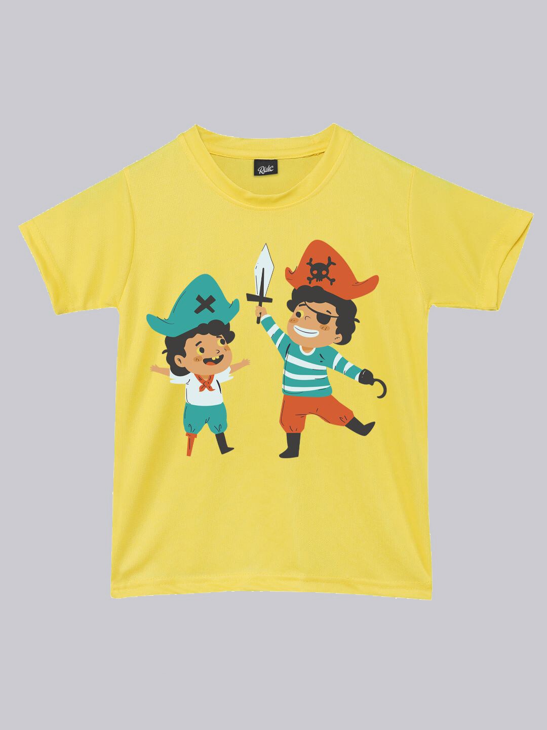 

RISH Kids Graphic Printed Dri-FIT T-shirt, Yellow