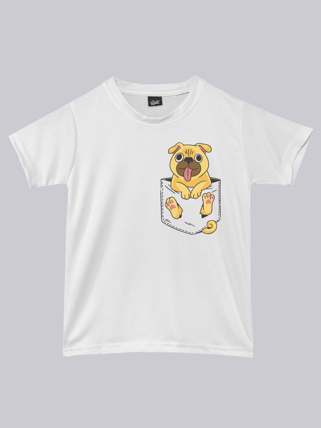 

RISH Kids Printed Oversized Dry Fit Round Neck Short Sleeves T-shirt, White