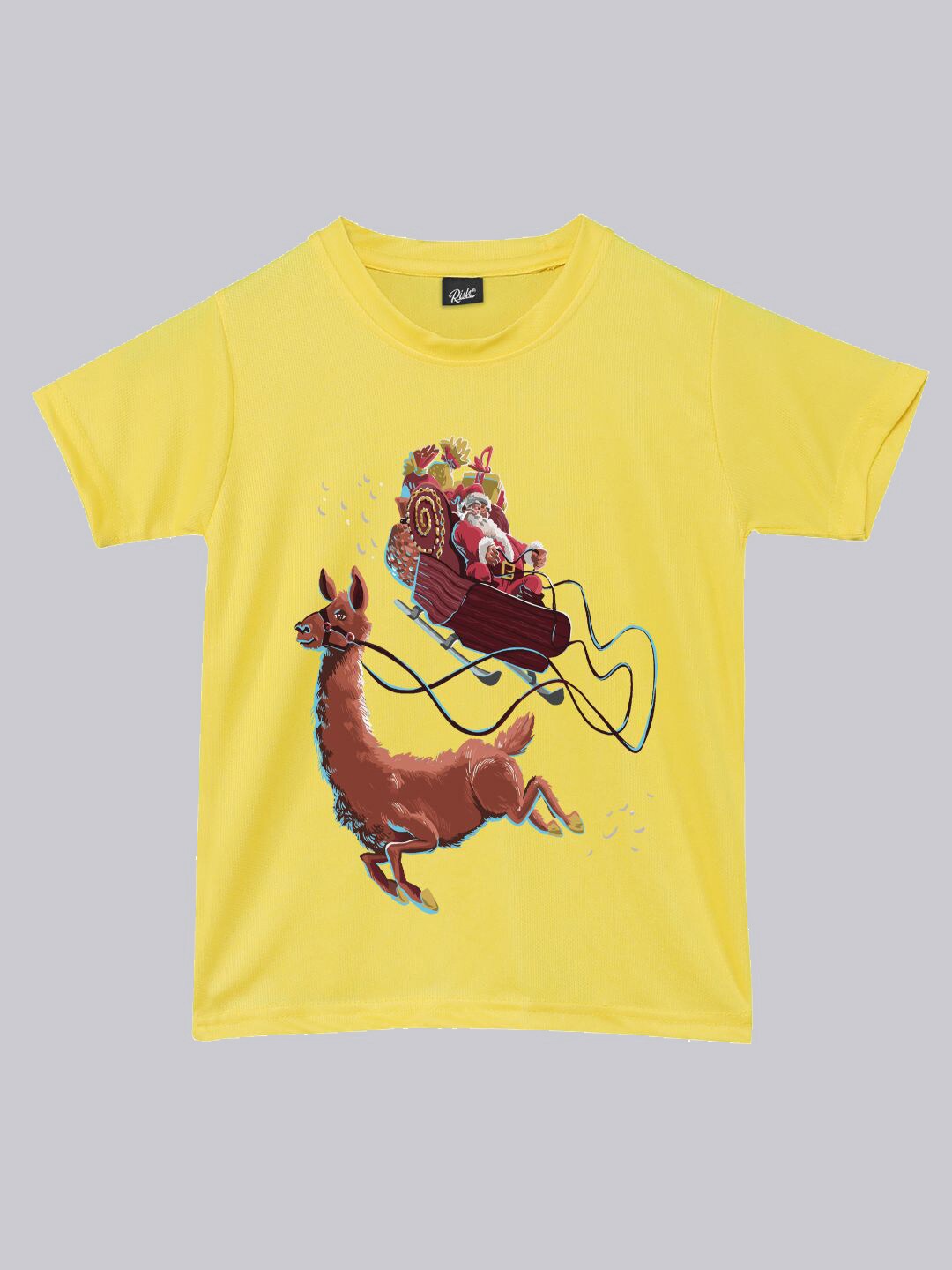 

RISH Kids Printed Loose Dry Fit T-shirt, Yellow