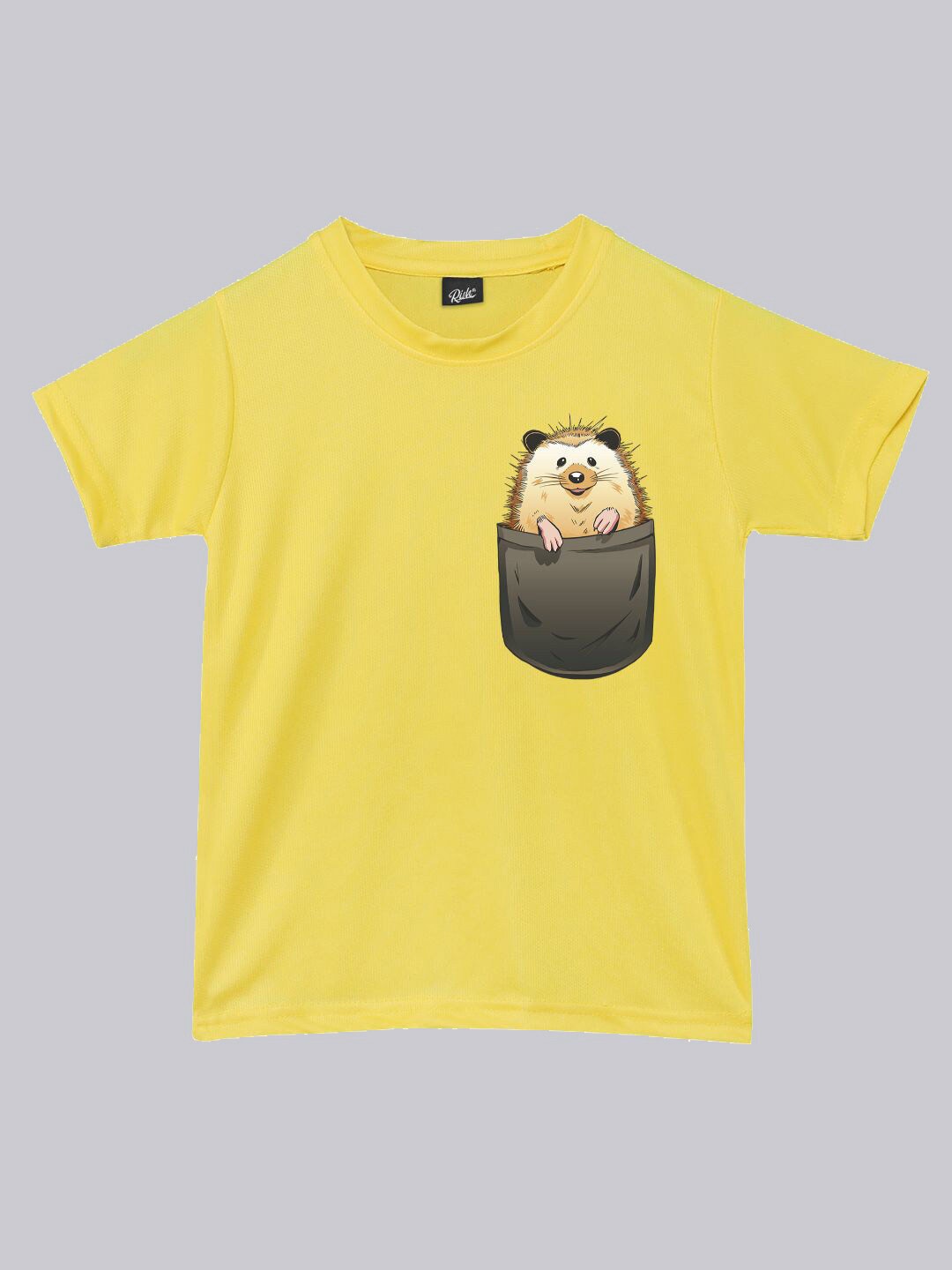 

RISH Kids Printed Loose Dry Fit Round Neck Short Sleeves T-shirt, Yellow
