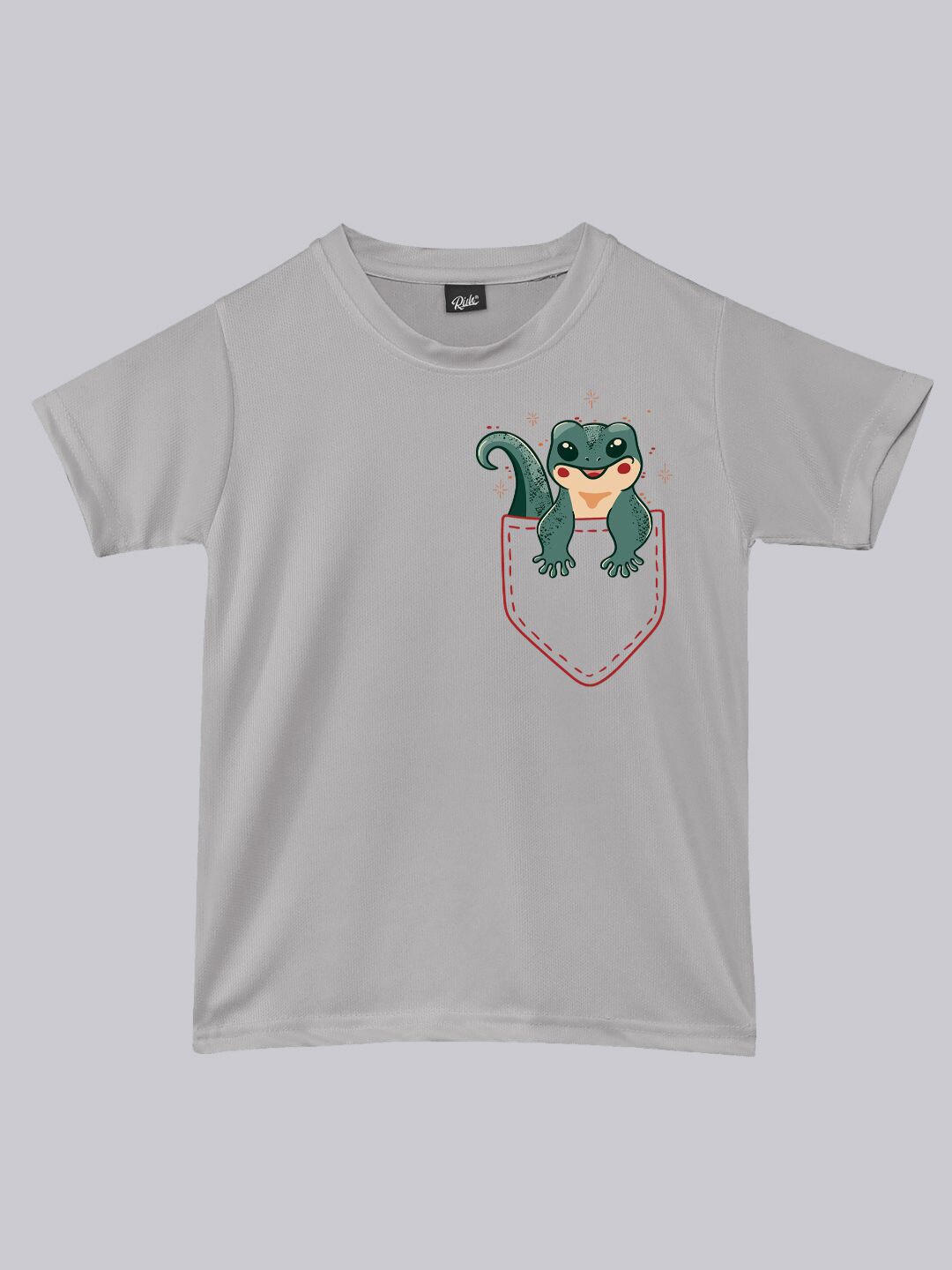 

RISH Kids Graphic Printed Dry Fit Loose T-shirt, Grey
