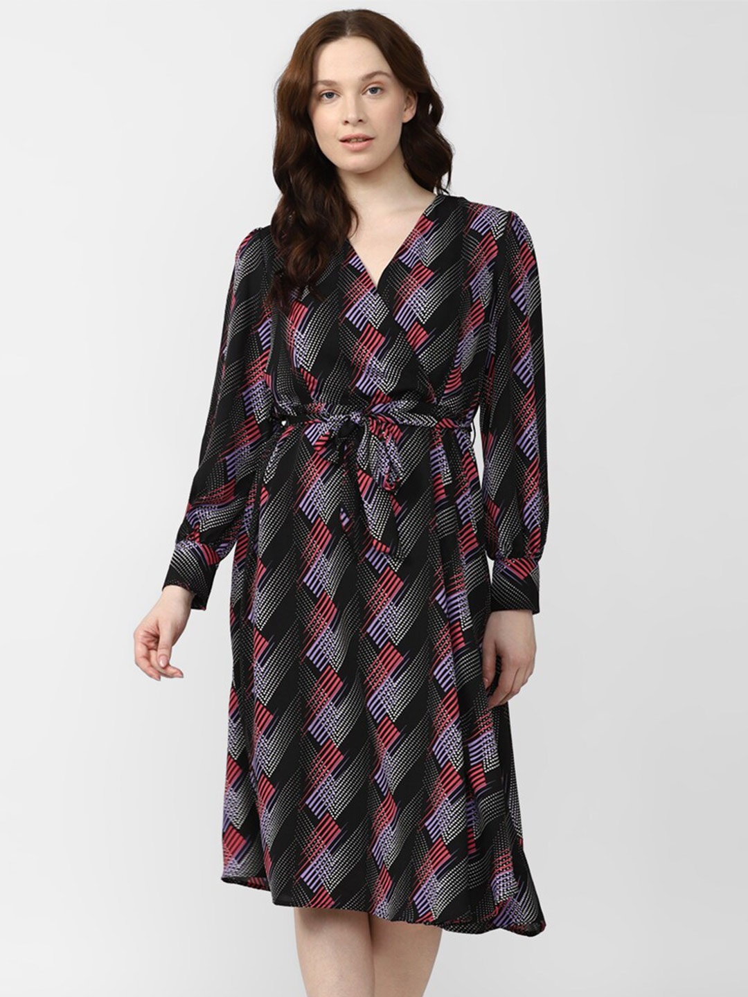 

Van Heusen Woman Print Midi Dress, Black