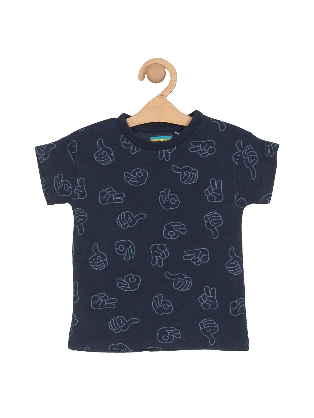 

Lil Lollipop Boys Graphic Printed Pure Cotton T-Shirt, Navy blue