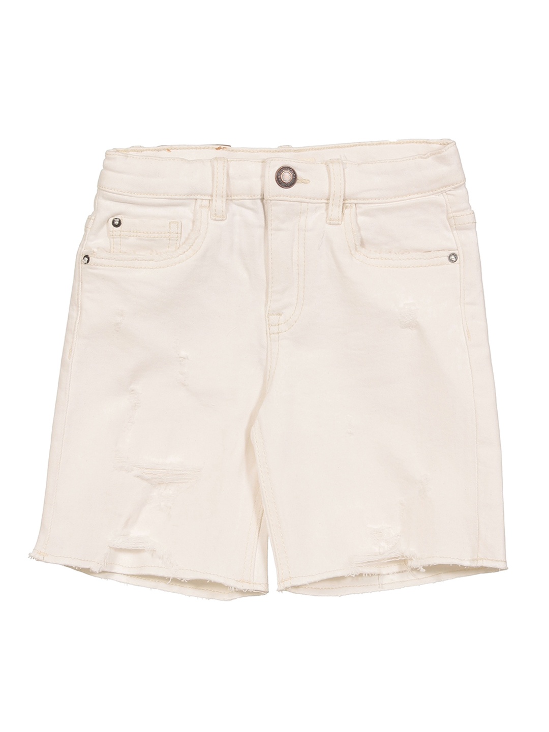 

Lil Lollipop Kids Mid-Rise Shorts, White