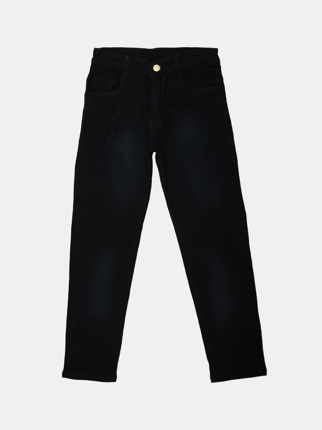 

V-Mart Boys Regular Fit Light Fade Cotton Jeans, Black