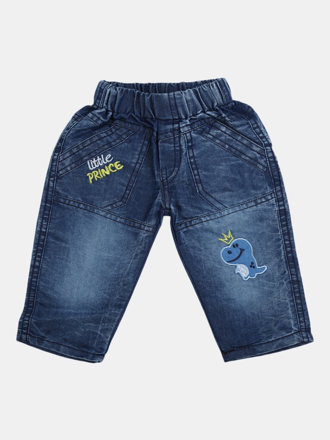 

V-Mart Infants Kids Regular Fit Light Fade Cotton Jeans, Navy blue