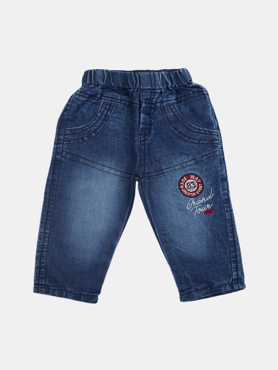

V-Mart Infants Kids Regular Fit Light Fade Cotton Jeans, Blue