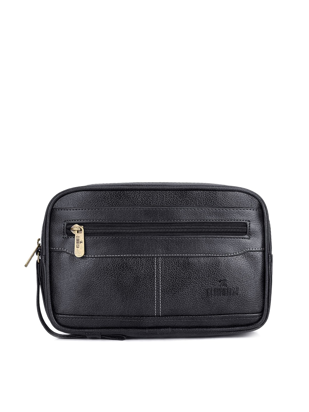 

THE CLOWNFISH Multipurpose Travel Pouch With Wrist Belt, Black