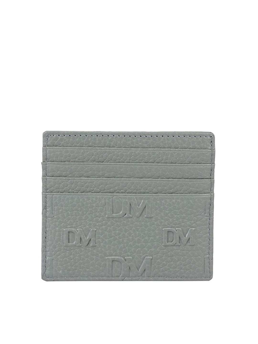 

Da Milano Typography Textured Leather Card Holder, Green