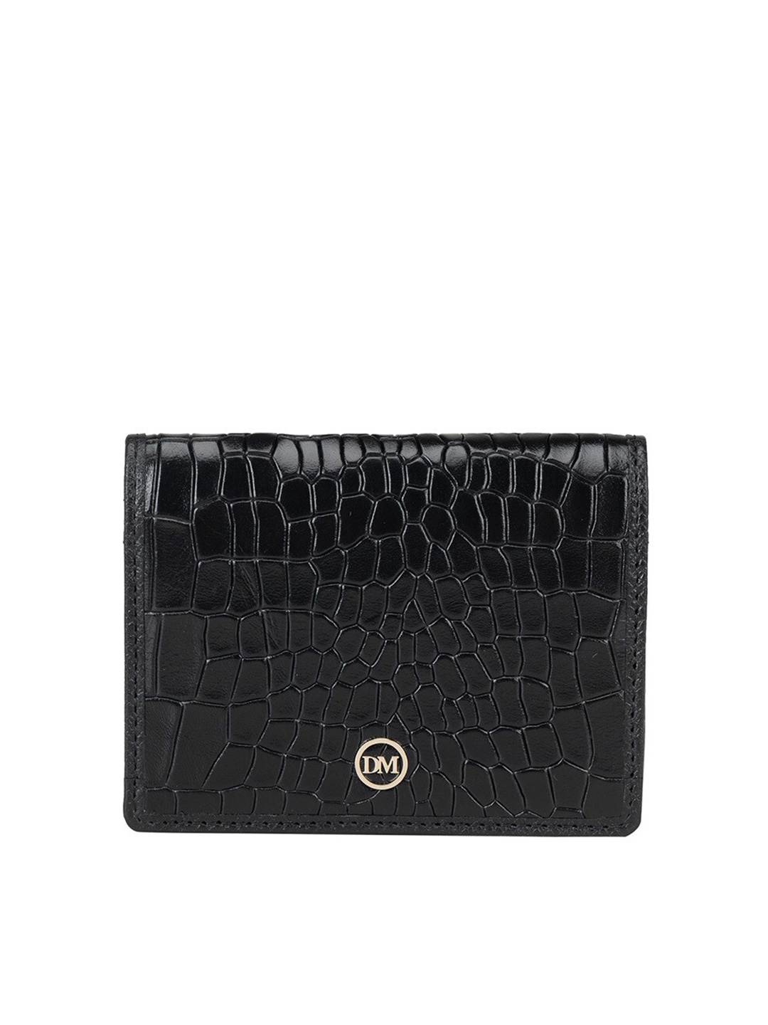 

Da Milano Textured Leather Card Holder, Black