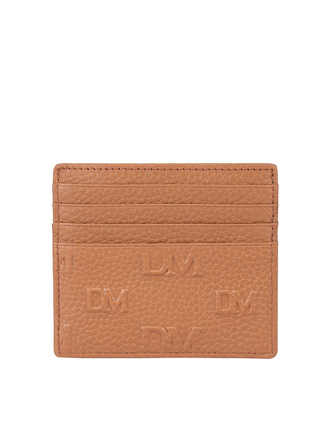 

Da Milano Textured Leather Card Holder, Brown