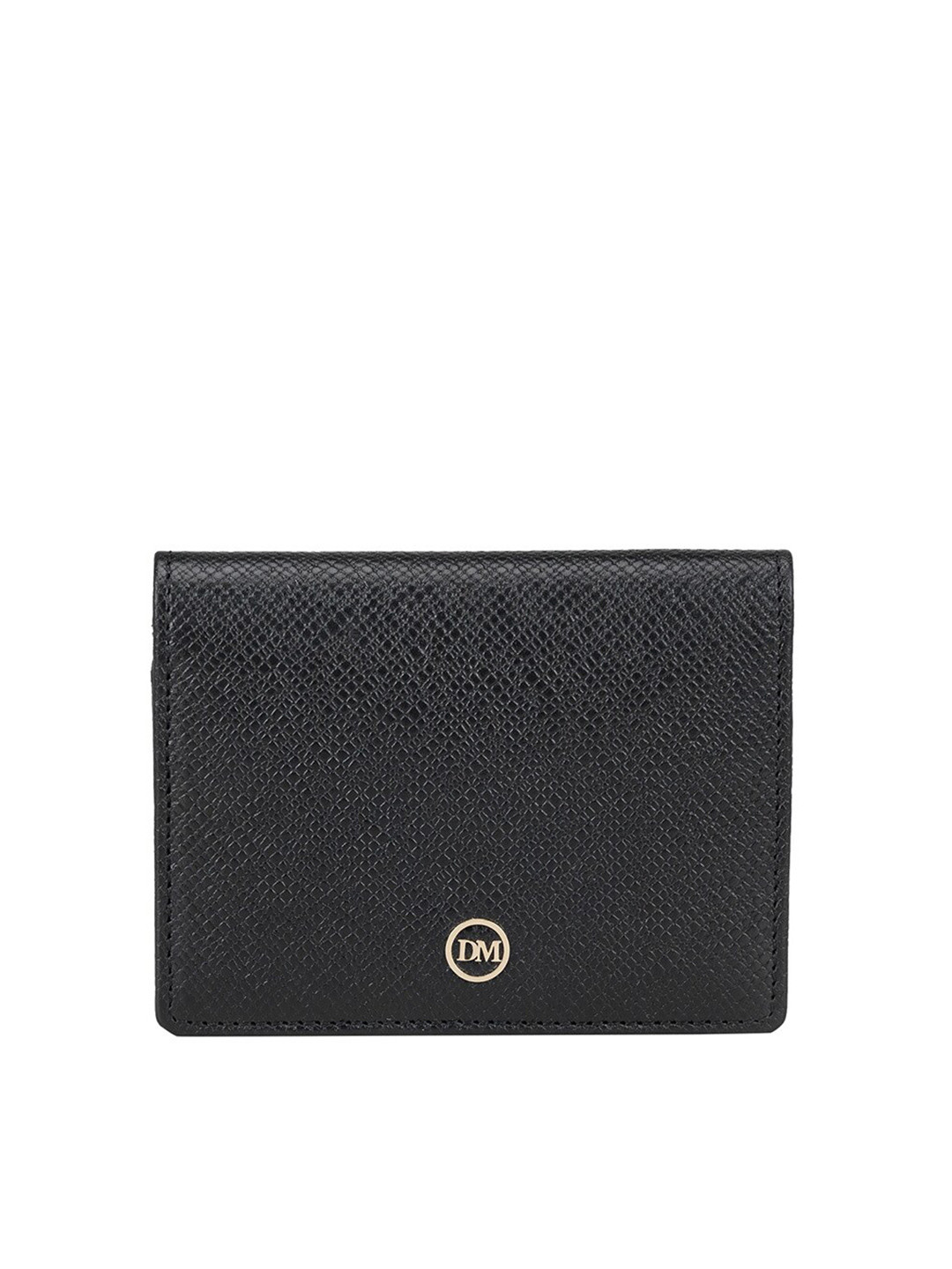 

Da Milano Textured Leather Card Holder, Black