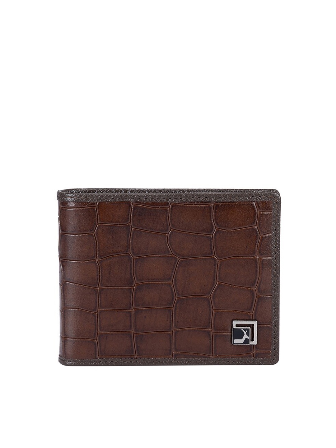 

Da Milano Textured Leather Two Fold Wallet, Brown