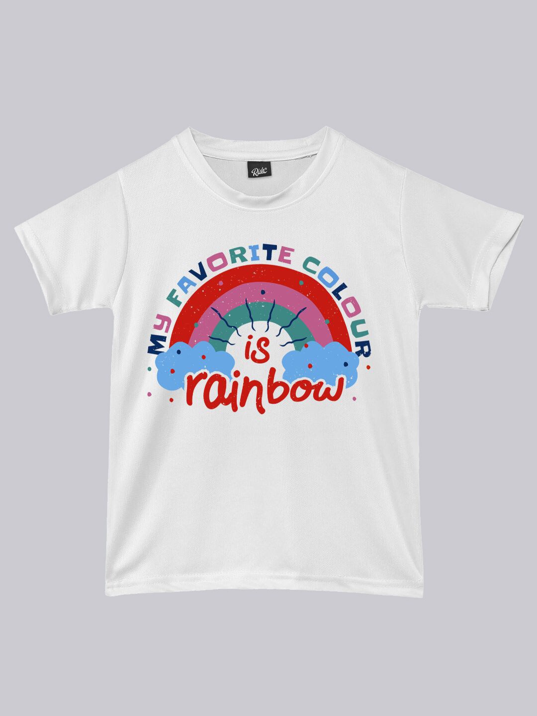 

RISH Kids Printed Loose Dry Fit Round Neck Short Sleeves T-shirt, White