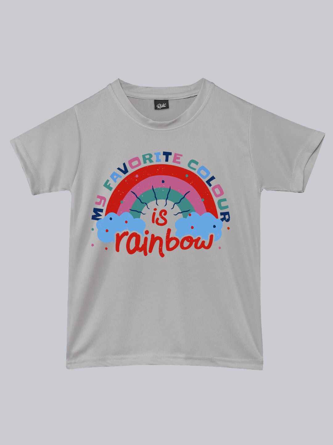 

RISH Boys Graphic Printed Dry Fit Running Loose T-shirt, Grey